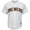 Image of Milwaukee Brewers Majestic Official Cool Base Jersey - White - 2019