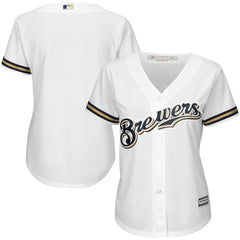 Milwaukee Brewers Majestic Women's Cool Base Jersey - White 2019