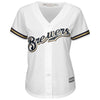 Image of Milwaukee Brewers Majestic Women's Home Cool Base Custom Jersey - White 2019