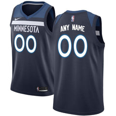 Minnesota Timberwolves Swingman Custom Jersey Navy - Icon Edition 2019