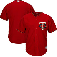 Minnesota Twins Majestic Official Cool Base Jersey - Scarlet 2019