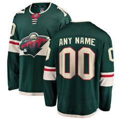 Minnesota Wild Home Breakaway Custom Jersey - Green 2019