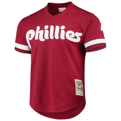 Mitchell & Ness Lenny Dykstra Philadelphia Phillies Cooperstown Collection Mesh Batting Practice Jersey - Scarlet 2019