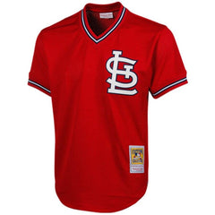 Mitchell & Ness Ozzie Smith St. Louis Cardinals 1985 Throwback Mesh Batting Practice Jersey - Red 2019