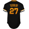 Image of Mitchell &amp; Ness Pittsburgh Pirates Kent Tekulve 1982 Cooperstown Collection Practice Jersey - Black 2019