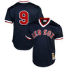 Image of Mitchell &amp; Ness Ted Williams Boston Red Sox 1990 Cooperstown Collection Batting Practice Jersey - Navy Blue 2019