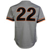 Image of Mitchell &amp; Ness Will Clark San Francisco Giants 1989 Cooperstown Collection Batting Practice Jersey - Gray 2019