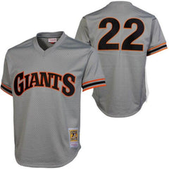 Mitchell &amp; Ness Will Clark San Francisco Giants 1989 Cooperstown Collection Batting Practice Jersey - Gray 2019