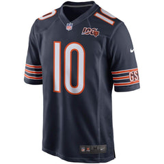 Mitchell Trubisky Chicago Bears 100th Season Game Jersey – Navy 2019