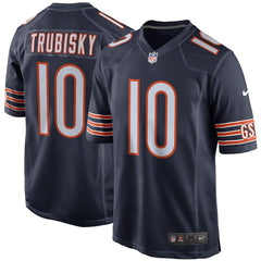 Mitchell Trubisky Chicago Bears Game Jersey - Navy 2019