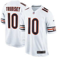 Mitchell Trubisky Chicago Bears Game Jersey – White 2019