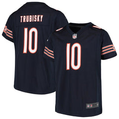 Mitchell Trubisky Chicago Bears Girls Youth Game Jersey - Navy 2019