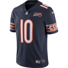 Mitchell Trubisky Chicago Bears NFL 100th Season Limited Jersey – Navy 2019