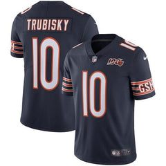 Mitchell Trubisky Chicago Bears NFL 100th Season Limited Jersey – Navy 2019