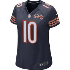 Mitchell Trubisky Chicago Bears Women's 100th Season Game Jersey – Navy 2019