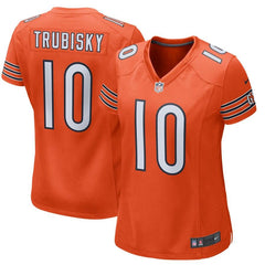 Mitchell Trubisky Chicago Bears Women's Alternate Game Jersey – Orange 2019