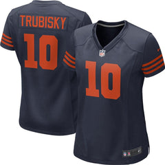 Mitchell Trubisky Chicago Bears Women's Throwback Game Jersey – Navy 2019