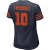 Image of Mitchell Trubisky Chicago Bears Women's Throwback Game Jersey – Navy 2019