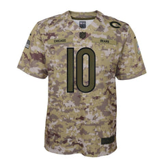 Mitchell Trubisky Chicago Bears Youth Salute to Service Game Jersey - Camo 2019