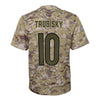 Image of Mitchell Trubisky Chicago Bears Youth Salute to Service Game Jersey - Camo 2019