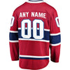 Image of Montreal Canadiens Youth Home Breakaway Custom Jersey - Red 2019