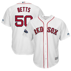 Mookie Betts Boston Red Sox Majestic Postseason Home Cool Base Player Jersey – White 2019