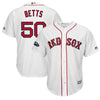 Image of Mookie Betts Boston Red Sox Majestic Postseason Home Cool Base Player Jersey – White 2019