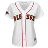 Image of Mookie Betts Boston Red Sox Majestic Women's 2019 Gold Program Cool Base Player Jersey – White 2019