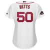 Image of Mookie Betts Boston Red Sox Majestic Women's 2019 Gold Program Cool Base Player Jersey – White 2019