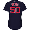 Image of Mookie Betts Boston Red Sox Majestic Women's Cool Base Player Jersey - Navy 2019