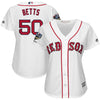 Image of Mookie Betts Boston Red Sox Majestic Women's World Series Champions Home Cool Base Player Jersey – White 2019