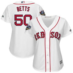 Mookie Betts Boston Red Sox Majestic Women's World Series Cool Base Player Jersey – White 2019