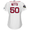 Image of Mookie Betts Boston Red Sox Majestic Women's World Series Cool Base Player Jersey – White 2019