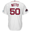 Image of Mookie Betts Boston Red Sox Majestic World Series Champions Team Logo Player Jersey – White 2019