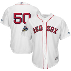 Mookie Betts Boston Red Sox Majestic World Series Cool Base Player Number Jersey – White 2019