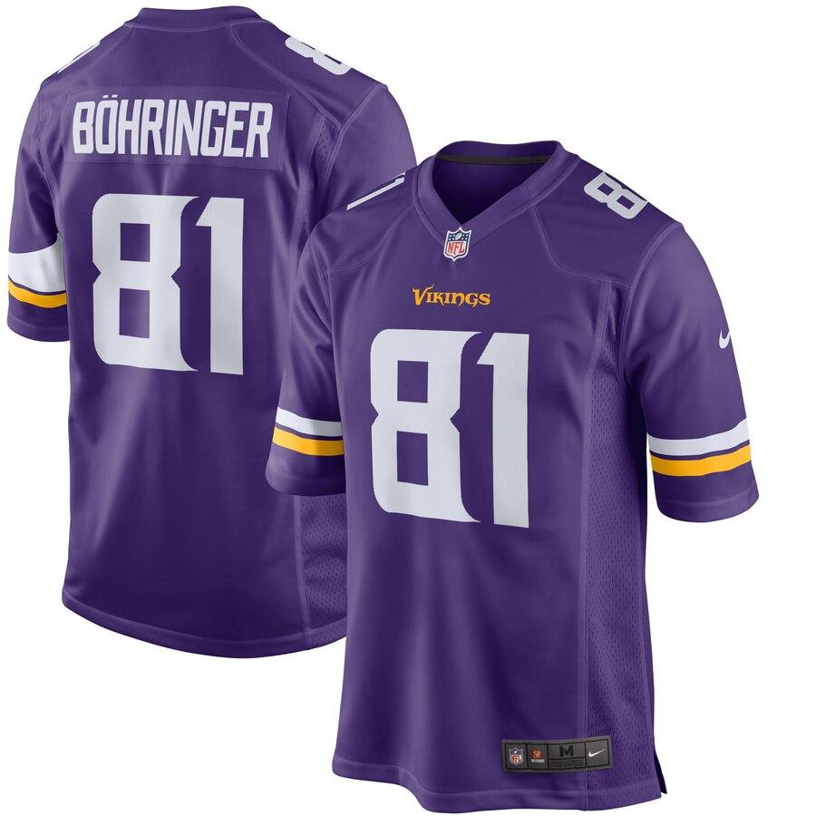 Moritz Bohringer Minnesota Vikings Team Color Game Jersey - Purple 2019