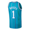 Image of Muggsy Bogues Charlotte Hornets Mitchell &amp; Ness 1992-93 Hardwood Classics Swingman Jersey - Teal 2019