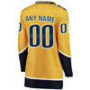 Image of Nashville Predators Women's Home Breakaway Custom Jersey - Yellow 2019