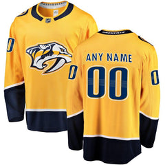 Nashville Predators Youth Home Breakaway Custom Jersey - Gold 2019