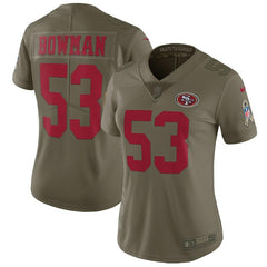 NaVorro Bowman San Francisco 49ers Women's Salute to Service Limited Jersey - Olive 2019