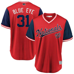 Max Scherzer "Blue Eye" Washington Nationals Majestic Players' Weekend Cool Base Jersey – Red/Navy 2019