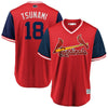 Image of Carlos Martinez "Tsunami" St. Louis Cardinals Majestic Players' Weekend Cool Base Jersey – Red/Navy 2019