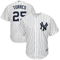 Gleyber Torres New York Yankees Majestic Official Cool Base Player Jersey – White/Navy 2019