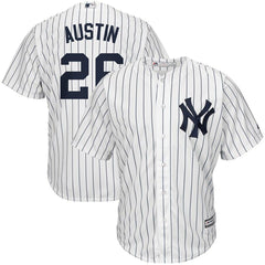 Tyler Austin New York Yankees Majestic Home Official Cool Base Player Jersey - White/Navy 2019