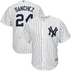 Image of Gary Sanchez New York Yankees Majestic Home Official Cool Base Player Jersey - White/Navy 2019
