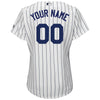 Image of New York Yankees Majestic Women's Cool Base Custom Jersey - White/Navy 2019