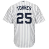 Image of Gleyber Torres New York Yankees Majestic Official Cool Base Player Jersey – White/Navy 2019