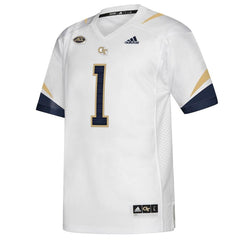 #1 Georgia Tech Yellow Jackets  Premier Jersey - White/Navy 2019