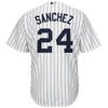 Image of Gary Sanchez New York Yankees Majestic Home Official Cool Base Player Jersey - White/Navy 2019