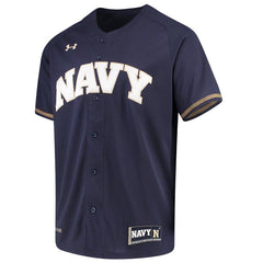 Navy Midshipmen Under Armour Performance Replica Baseball Jersey - Navy 2019